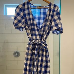 ASOS Gingham Wrap Mini Dress